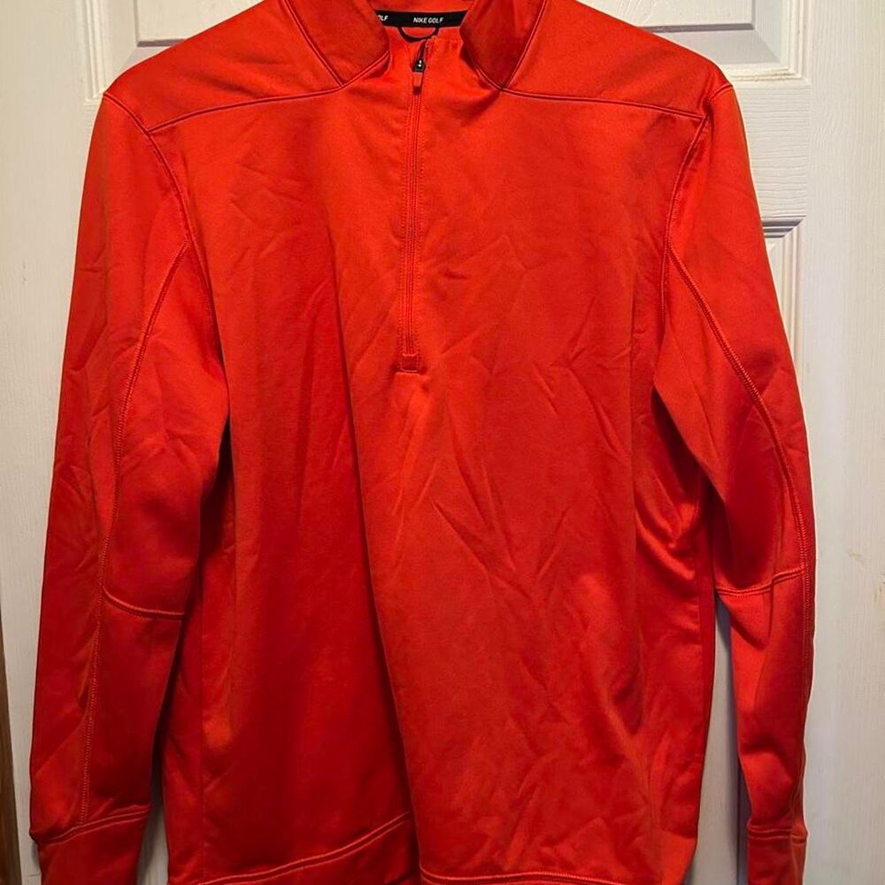 Nike Men's Orange and Red Sweatshirt